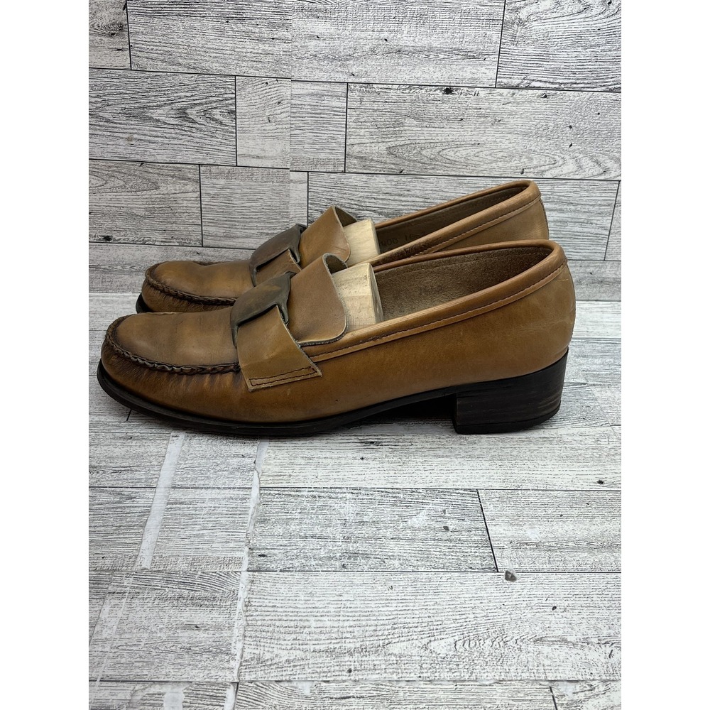 Vintage Bass Weejuns Shoes Women Size 7.5M Leather Loafers Slip On Penny Moc 90s - Picture 5 of 11
